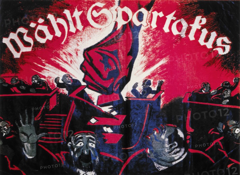 Election Poster of Communist Party, "Vote Spartakus", Germany, 1925