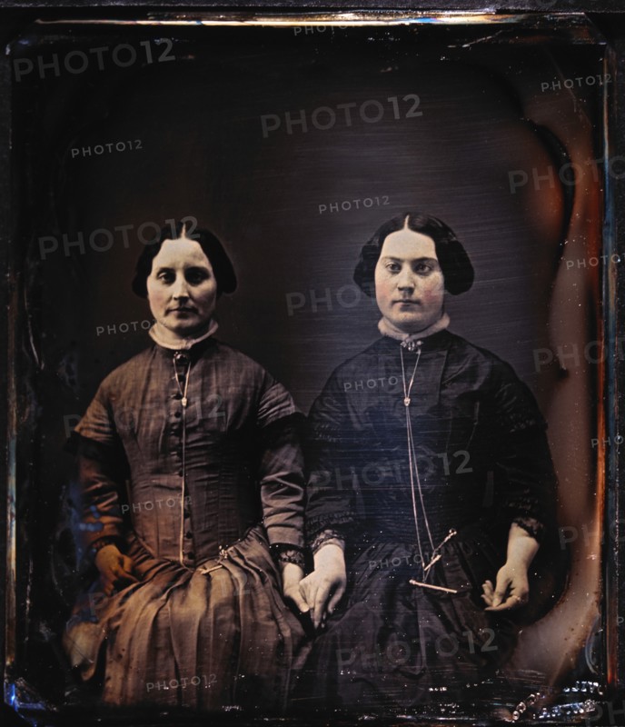 Two Adult Sisters, Portrait, Daguerreotype, circa 1850's
