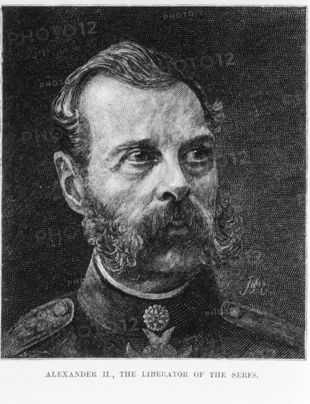 Alexander II (1818-1881), Emperor of Russia 1855-1881, Portrait, Engraving, 1886