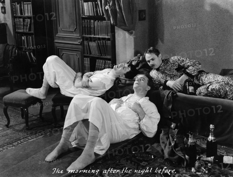 Charles Ruggles, (right), on-set of the Film, "The Battle of Paris", 1929