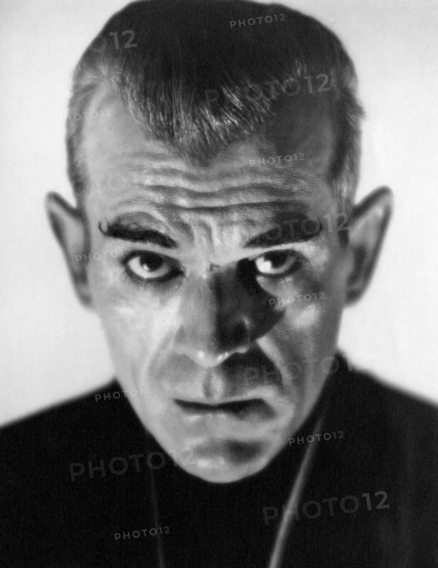 Boris Karloff, Portrait, on-set of the Film, "The Black Cat", 1934
