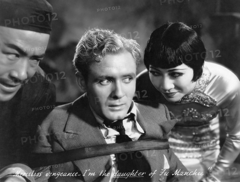 Bramwell Fletcher, Anna May Wong, on-set of the Film, "Daughter of the Dragon", 1931