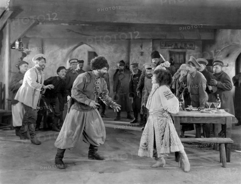 Mae Murray (right), on-set of the Silent Film, "Fashion Row", 1923