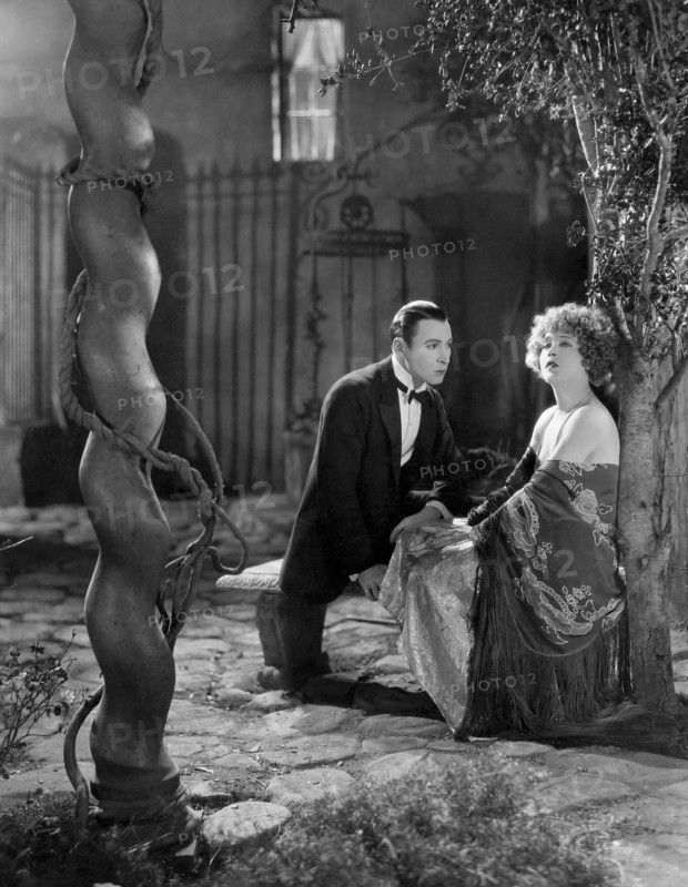 Rod La Rocque, Mae Murray, on-set of the Silent Film, "The French Doll", 1923