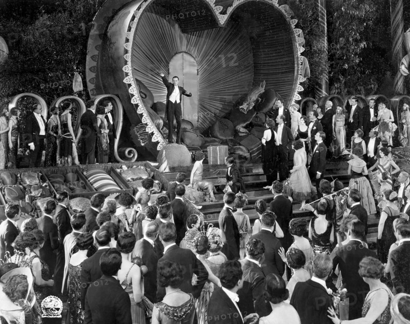 Rod La Rocque amongst Night Club Crowd, on-set of the Silent Film, "The Golden Bed", 1925