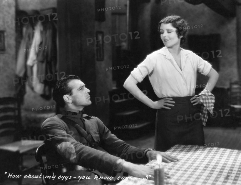 Gary Cooper, June Collyer, on-set of the Film, "A Man From Wyoming", 1930