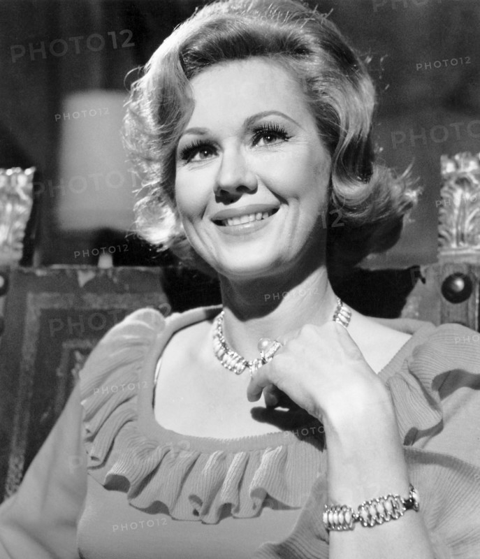 Virginia Mayo, on-set of the film, "Castle of Evil", 1966