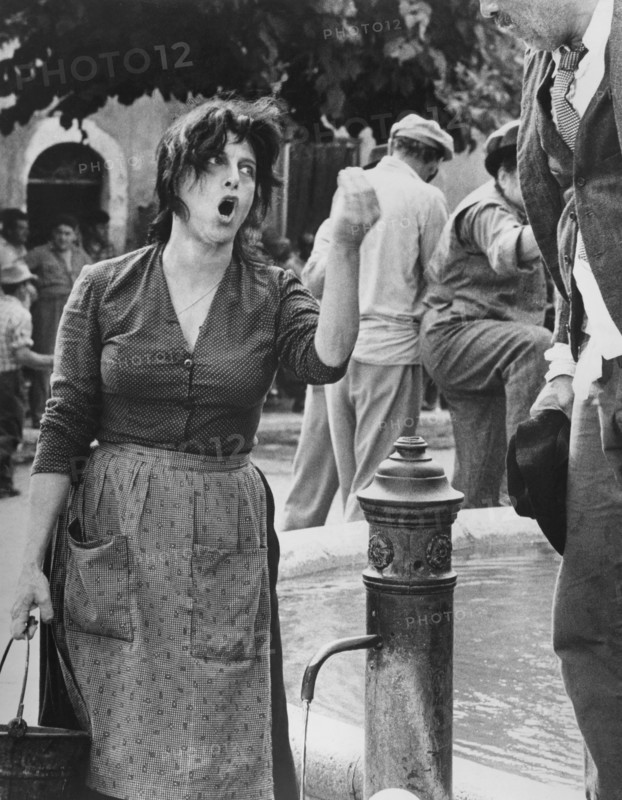 Anna Magnani, on-set of the Film "The Secret of Santa Vittoria", 1969