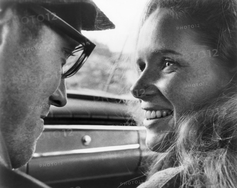 Max Von Sydow, Liv Ullmann, on-set of the Film "Shame" (aka Skammen), 1968