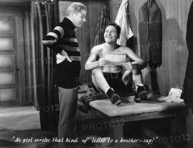 Richard 'Skeets' Gallagher, Jack Oakie, on-set of the Film "The Social Lion",  1930