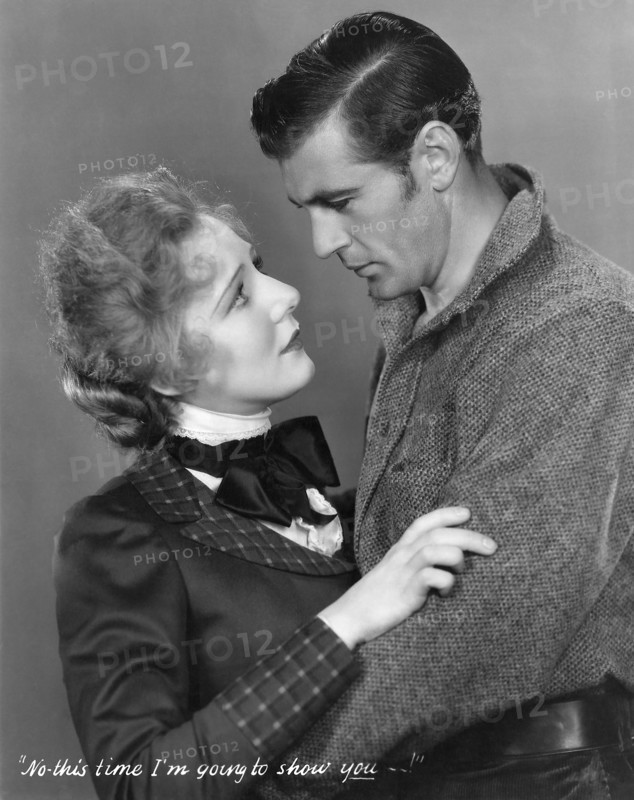 Kay Johnson, Gary Cooper, on-set of the Film "The Spoilers", 1930