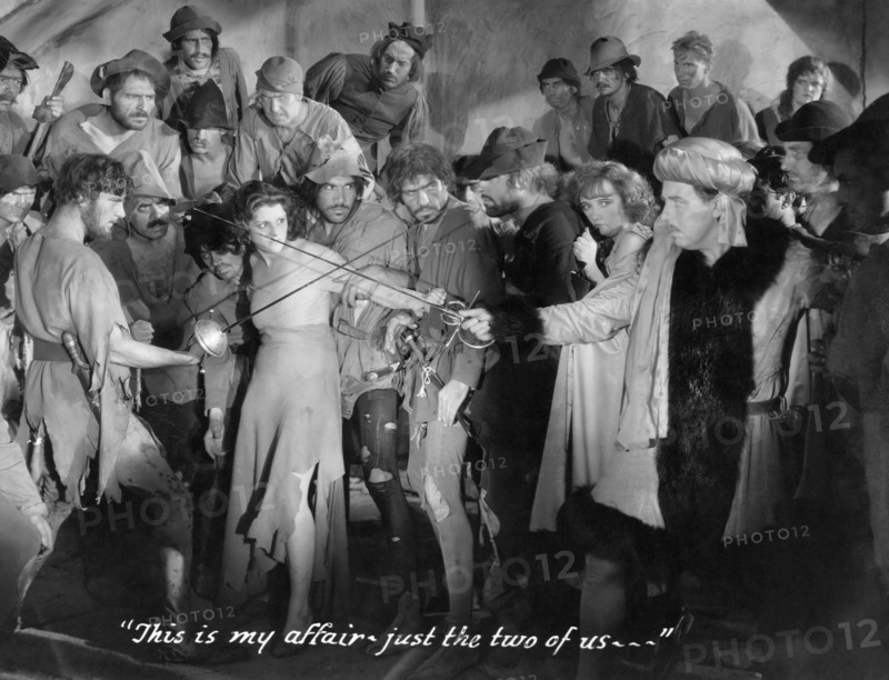 Dennis King, Lillian Roth, Warner Oland, on-set of the Film "The Vagabond King", 1930