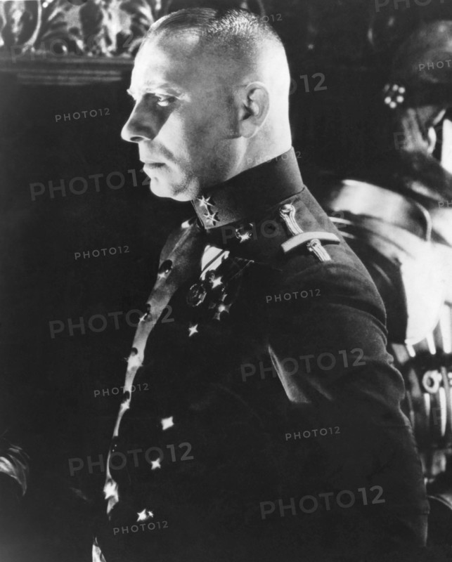 Erich von Stroheim, on-set of the Silent Film "The Wedding March", 1928