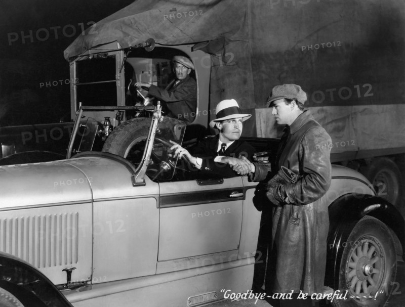 Chester Morris, Hal Skelly, on-set of the Film "Woman Trap", 1929