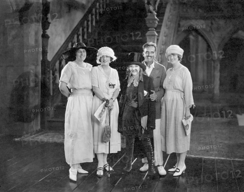Gladys Hanson, Ruth Chatterton, Mary Pickford (in Costume for Captain Kidd, Jr), Douglas Fairbanks, Fay Bainter, Portrait, 1919