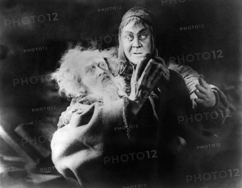 Gosta Ekman, Emil Jannings, on-set of the Silent Film "Faust", 1926