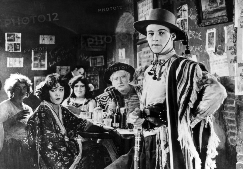 Rudolph Valentino (right), on-set of the Silent Film "The Four Horsemen of the Apocalypse", 1921