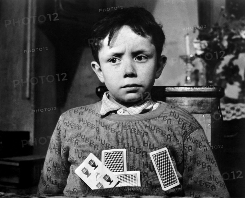 Pierino Bilancioni, on-set of the Film "Gold of Naples" (aka L'Oro di Napoli), 1954