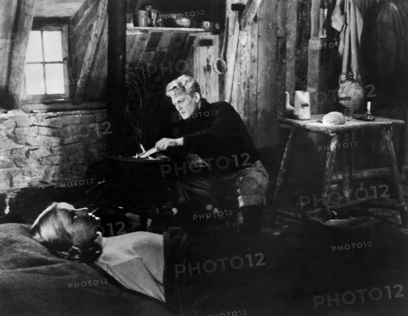 Madeleine Sologne, Jean Marais, on-set of the Film "Love Eternal" (aka L'eternel Retour, aka The Eternal Return), 1943