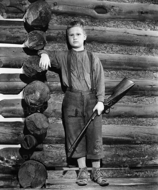 Brandon De Wilde, on-set of the Film "Shane", 1953