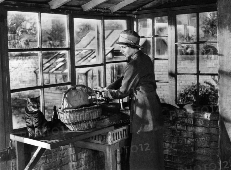 Celia Johnson, on-set of the Film "This Happy Breed", 1944