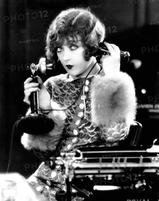 Marion Davies, on-set of the Silent Film "Tillie the Toiler", 1927