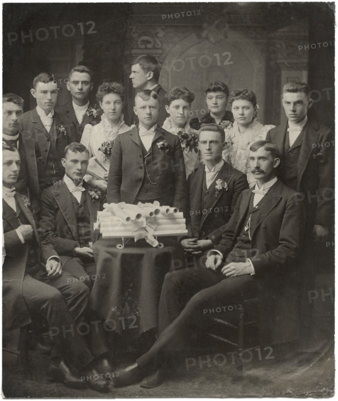 Bloomington High School Graduation Class, Portrait, USA, circa 1890