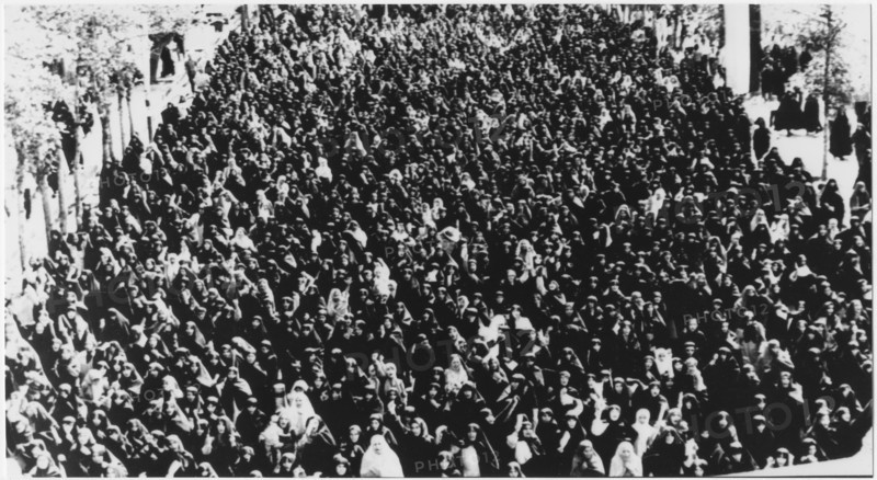 Mass Demonstration Against Occupation of Palestine by Israel, Tehran, Iran, August 8 1980