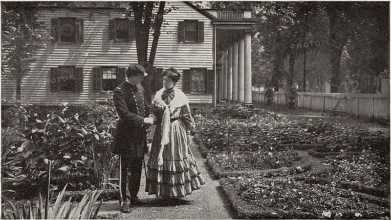 Union Officer Saying Goodbye to Wife, “Whisper, Darling, a Fond Good-Bye”, Civil War Post Card
