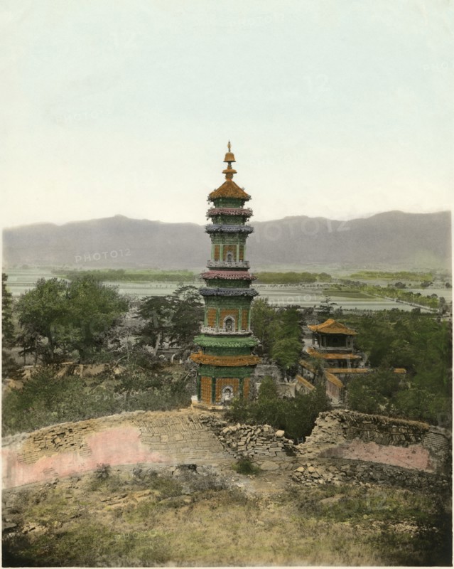Jade Peak Pagoda, Beijing, China, circa 1930