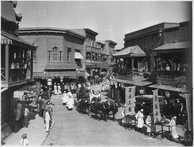 Street Scene, on-set of the Film “Son of the Gods”, First National Picture, 1930
