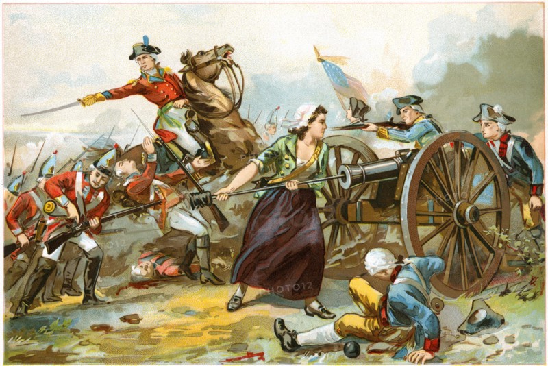 Molly Pitcher, The Heroine of Monmouth, Engraving, 1778