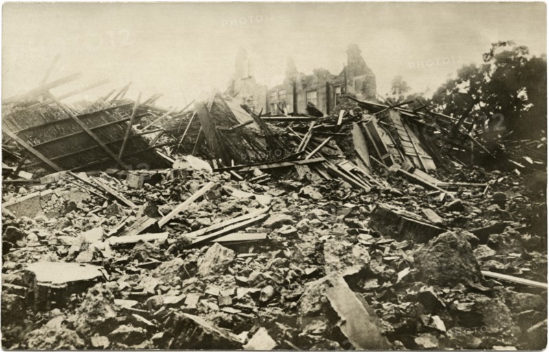 Earthquake Ruins, Messina, Sicily, Postcard, 1908