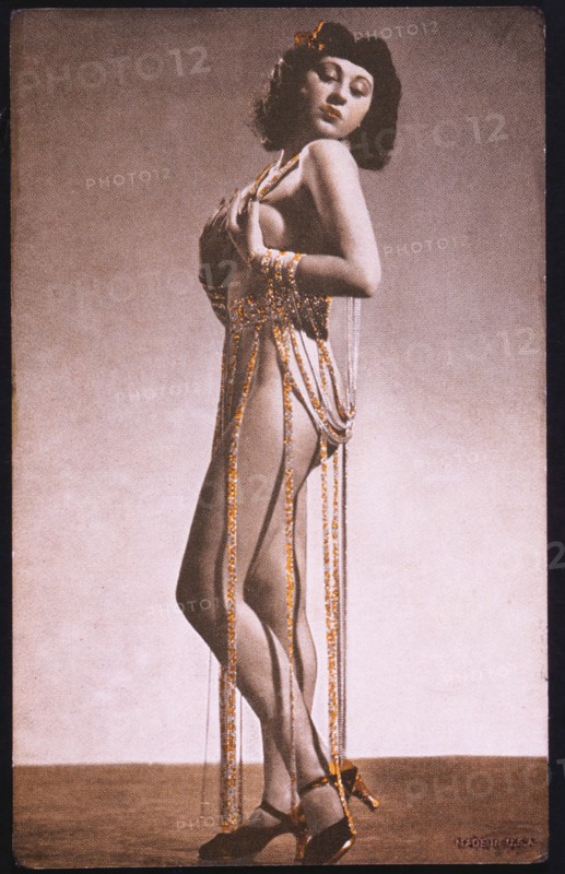 Woman in Lingerie, Pin-up Card, 1940's