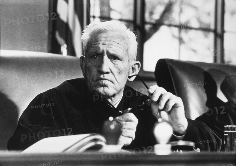 Spencer Tracy, on-set of the Film "Judgment at Nuremberg", 1961