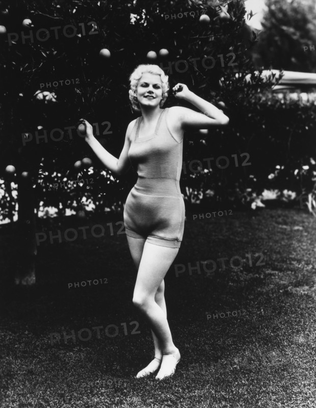 Actress Jean Harlow, Publicity Portrait in Bathing Suit, 1931