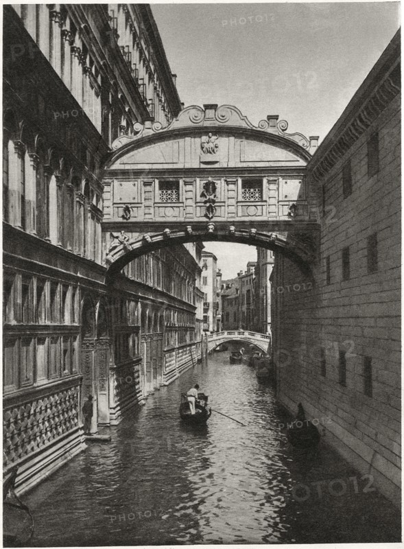 Bridge of Sighs, Venice, Italy, circa 1910