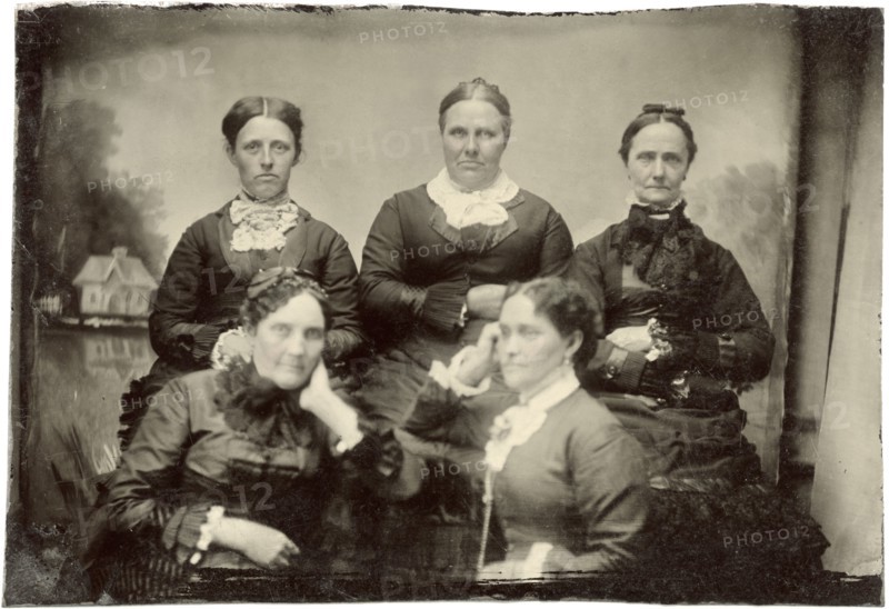 Portrait of Five Adult Women, circa 1870