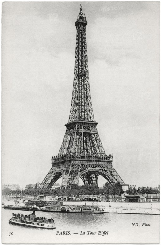 La Tour Eiffel, the Eiffel Tower, Paris, France, circa 1905