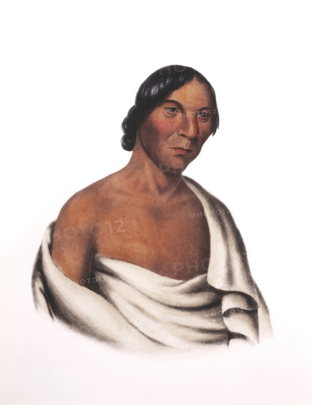Ohyawamincekee or Otyawanimeehee, Yellow Thunder, Chippewa Chief, Copy by Charles Bird King of a Painting by James Otto Lewis, circa 1826