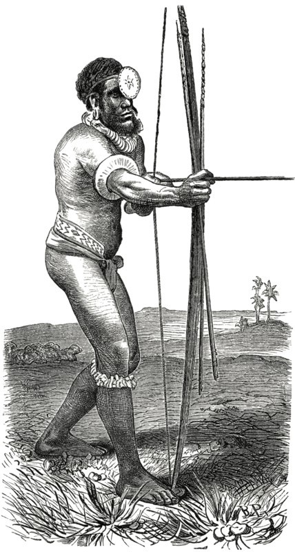 Arrow Shooter, Solomon Islands, Illustration, 1885