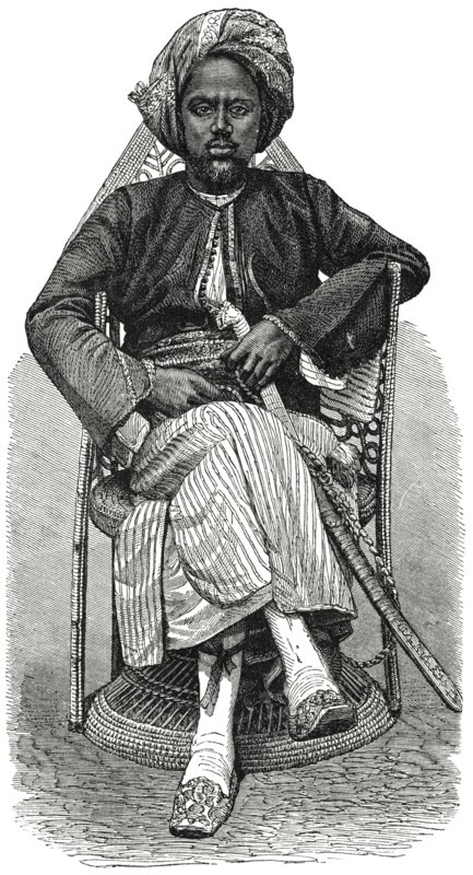 Portrait of Somalian Man, Africa, Illustration, 1885