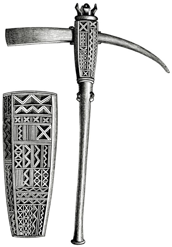 Decorative Axe of the Manganja Region, Africa, Illustration, 1885