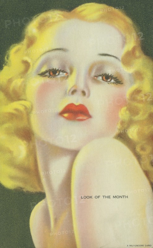 "Look Of The Month", Mutoscope Card, 1940s