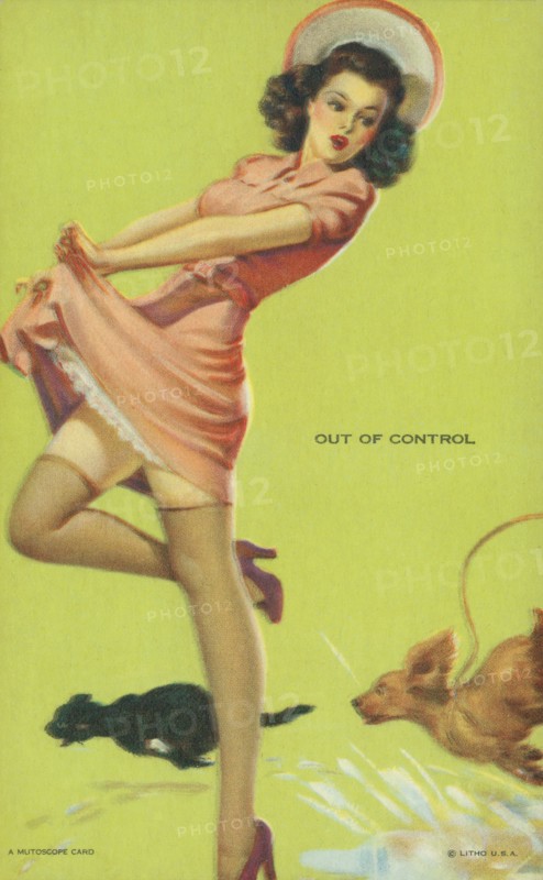 "Out Of Control", Mutoscope Card, 1940s