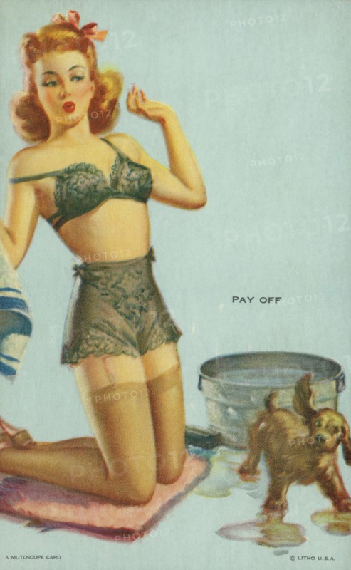 "Pay Off", Mutoscope Card, 1940s