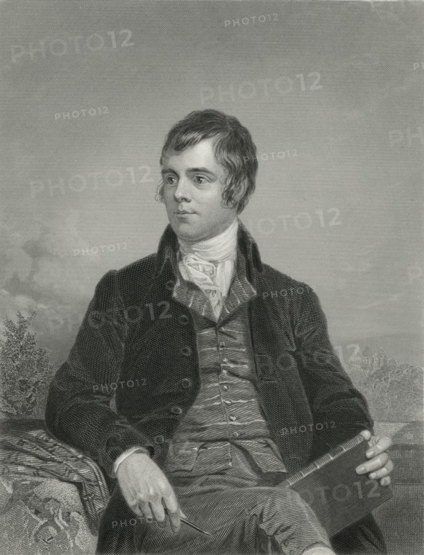 Robert Burns (1759-96), Scottish Poet and Lyricist, Portrait, Engraving from the Original Painting by Chappel, 1872