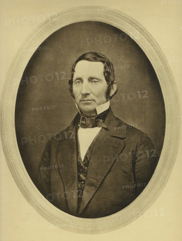 Louis Jacques Mand Daguerre (1789-1851), French Artist and Photographer, Recognized for his Invention of the Daguerreotype Process of Photography, Portrait from a Daguerreotype