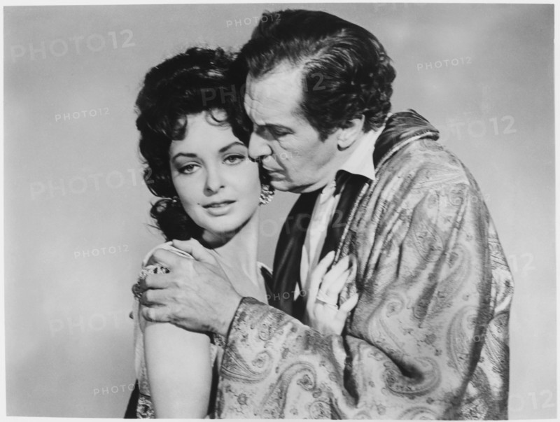 Leona Gage, Vincent Price, on-set of the Film, "Tales of Terror", 1962