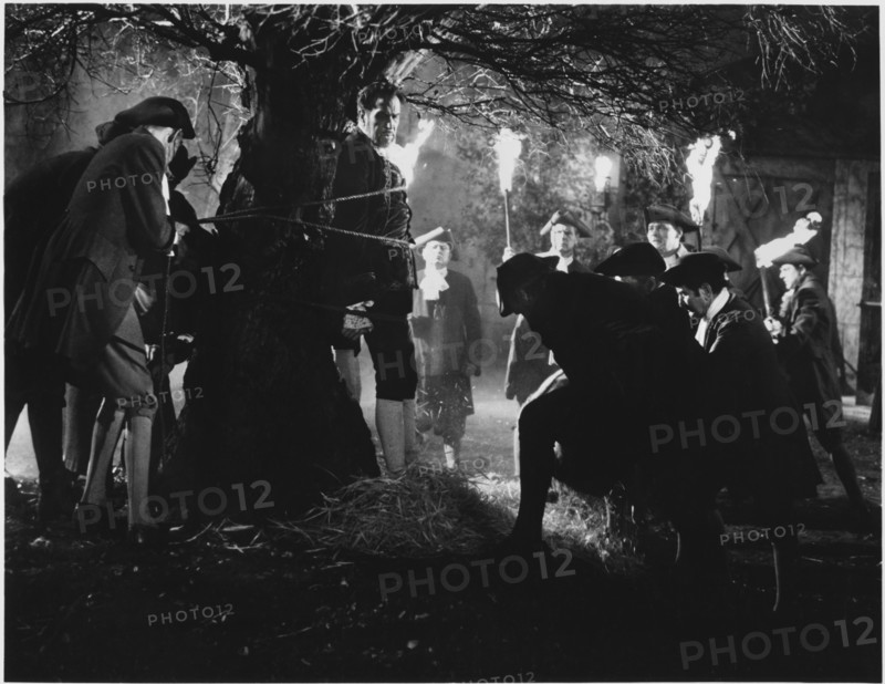 Vincent Price (center), on-set of the Film, The Haunted Palace", 1963